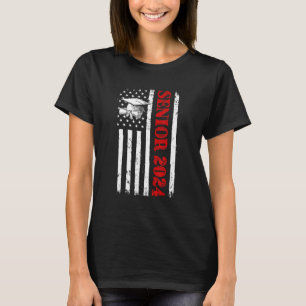 Camiseta Vintage Mais velho American Flag Graduação EUA Cla