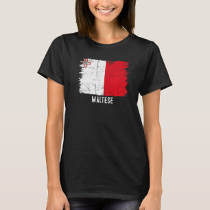 Camiseta Vintage Malta Flag Maltês Orgulhoso Das Minhas Raí