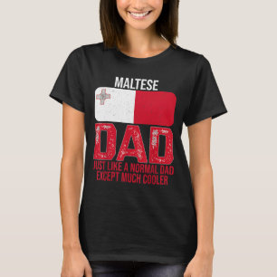 Camiseta Vintage maltês Pai Malta Flag Design para Padre