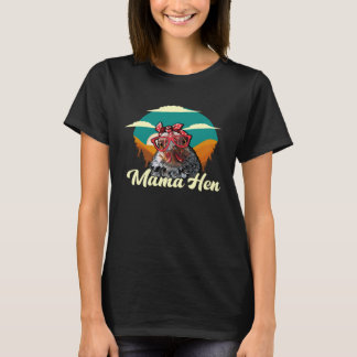 Camiseta Vintage Mama Hen Dia das Mães Frango Mãe Farmador 