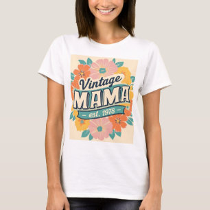 Camiseta Vintage Mama Retro-Estética T-Shirt - Classic 70s
