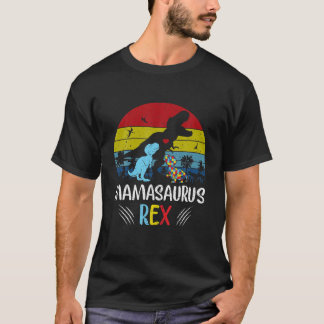 Camiseta Vintage Mamasaurus Autism Crianças: Guerra de Cons