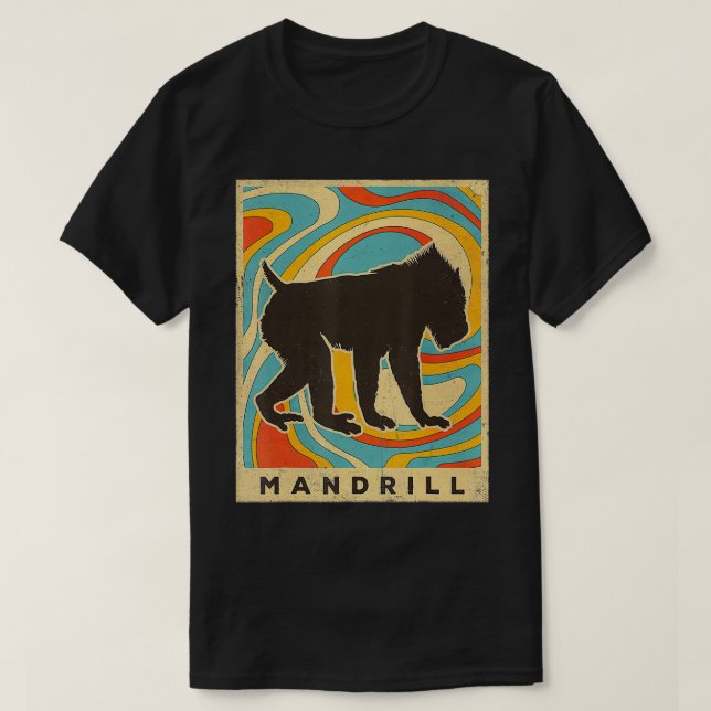 Camiseta Vintage Mandrill Lover Animal Retro Style (Frente do Design)