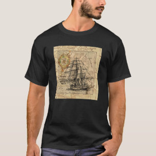 Camiseta Vintage Map Europe Antigo - Navio