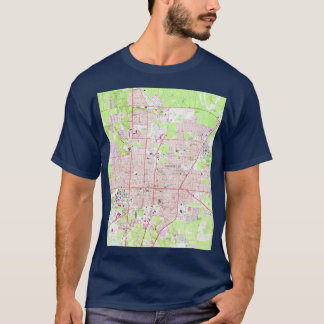 Camiseta Vintage Map of Gainesville Florida 1966 Oversized