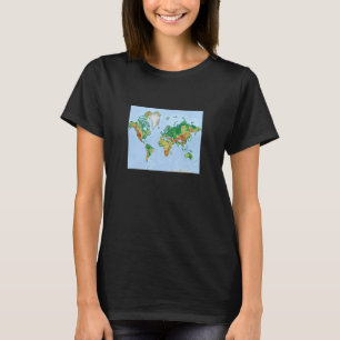 Camiseta Vintage Map World Antigo 2