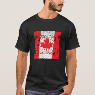 Camiseta Vintage Maple Leaf Canada Day Proud Flag Canadense