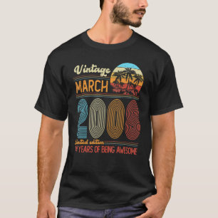 Camiseta Vintage março de 2008 14 Anos 14 B Dia Decorat