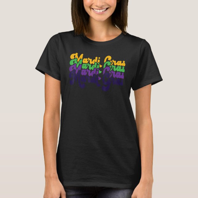 Camiseta Vintage Mardi Gras Long Sleeve (Frente)