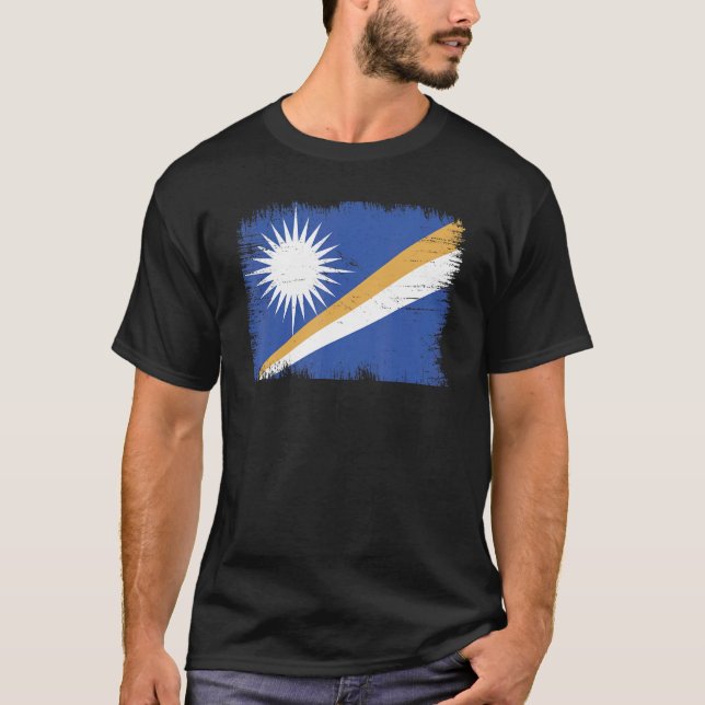 Camiseta Vintage Marshall Islands Flag Marshallese Independ (Frente)