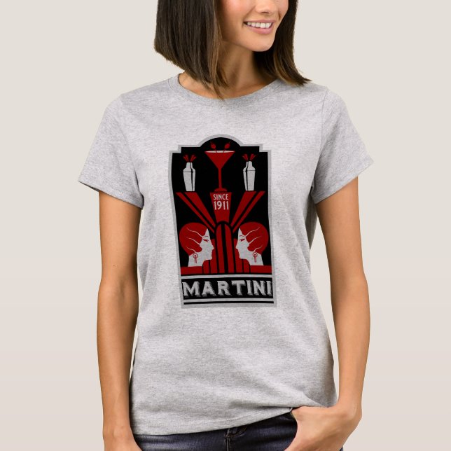 Camiseta Vintage Martini Art Deco (Frente)