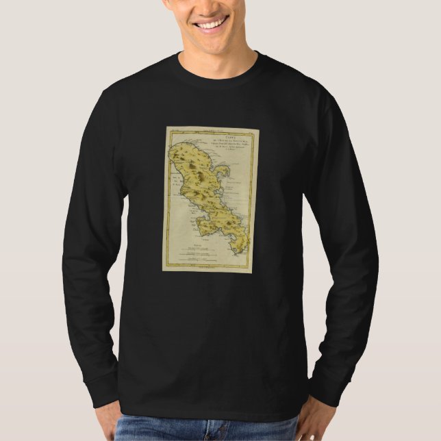 Camiseta Vintage Martinique Map 1780 (Frente)