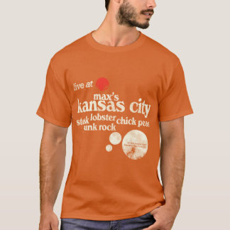 Camiseta Vintage Maxs Kansas City Menu Defunct New York Cit