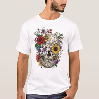 Camiseta Vintage medicinal anatomia do crânio T-Shirt