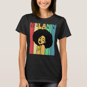Camiseta Vintage Melanin African American Afro Women Black