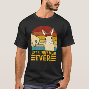 Camiseta Vintage Melhor Coelho Mãe Coelho Divertido Madre E