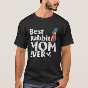 Camiseta Vintage Melhor Coelho Mamãe Cortou Coelho Colorid