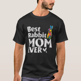 Camiseta Vintage Melhor Coelho Mamãe Cortou Coelho Colorido