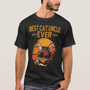 Camiseta Vintage Melhor Gato Tio Nunca RetroDia de os pais