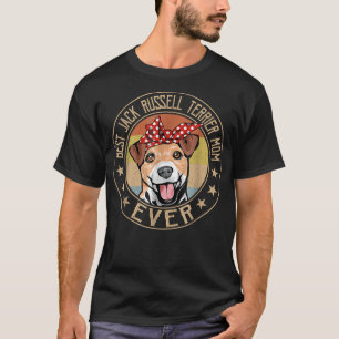 Camiseta Vintage Melhor Jack Russell Terrier Mãe Nunca Mãe