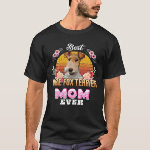 Camiseta Vintage Melhor Mãe de Wire Fox Terrier de Sempre D