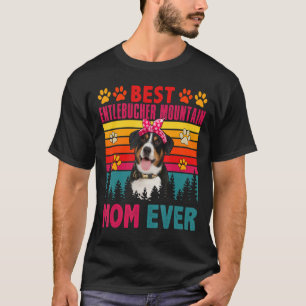 Camiseta Vintage Melhor Montanha Entlebucher Mamãe Sempre B