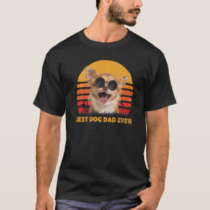 Camiseta Vintage Melhor Pai De Cachorro Chihuahua Nunca Pai