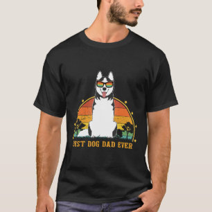 Camiseta Vintage Melhor Pai De Cachorro Siberiano Nunca Dot