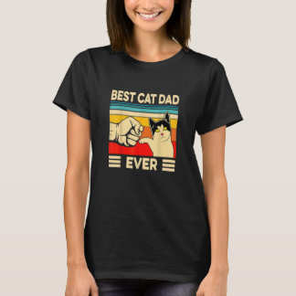 Camiseta Vintage Melhor Pai De Gato De Todos Os Pais De Gat