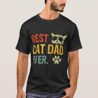 Camiseta Vintage-Melhor Pai de Gato de Todos os Tempos