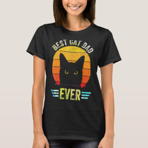 Camiseta Vintage Melhor Pai De Gato De Vídeos De Vídeos Ret