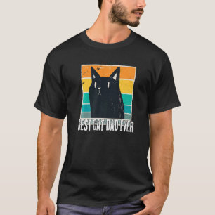 Camiseta Vintage Melhor Pai De Gato Nunca Homens De Dia de