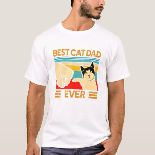 Camiseta Vintage Melhor Pai De Gato Nunca Mais Engraçado Pa