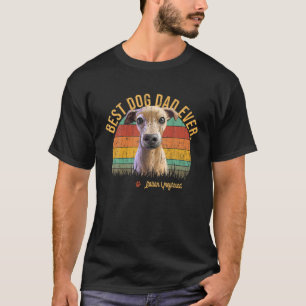 Camiseta Vintage Melhor Pai De Greyhound Italiano Que Já D