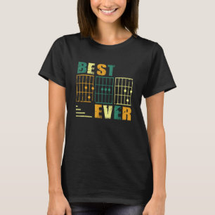 Camiseta Vintage melhor pai do mundo acordes de guitarra di