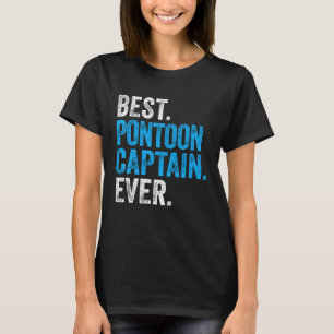 Camiseta Vintage Melhor Pontoon Capitão Citação de Barco La