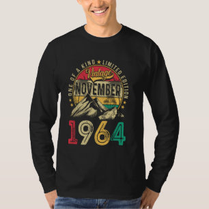 Camiseta Vintage Men 60 Year Old Gift Funny Novembro 1964 6