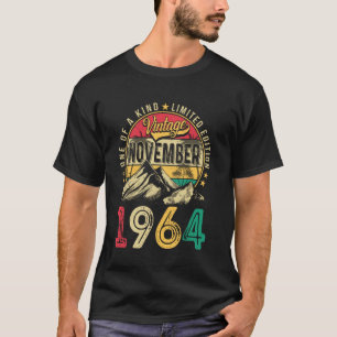 Camiseta Vintage Men 60 Year Old Gift Funny Novembro 1964 6
