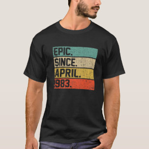 Camiseta Vintage Men Women 39Th Birthday Epic Since April 1