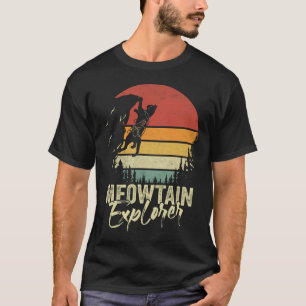 Camiseta Vintage Meowtain Explorador Alpinista Retro Gato C