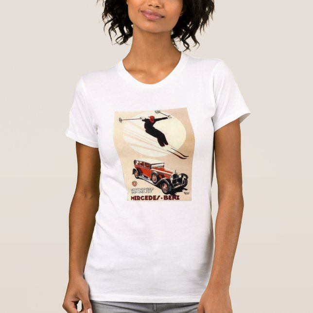 Camiseta Vintage Mercedes Benz Ski Ad (Frente)