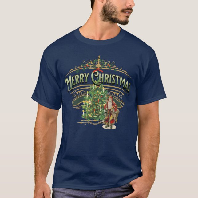 Camiseta Vintage Merry Christmas boy (Frente)