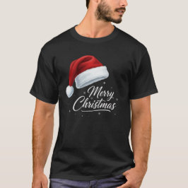 Camiseta Vintage Merry Christmas Classic Santa Hat 