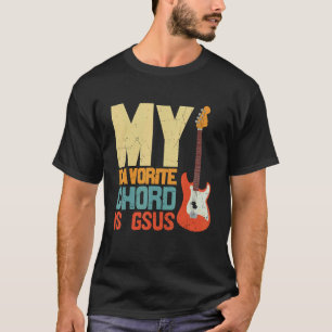 Camiseta Vintage Meu acorde favorito é Gsus Jesus Guitarris