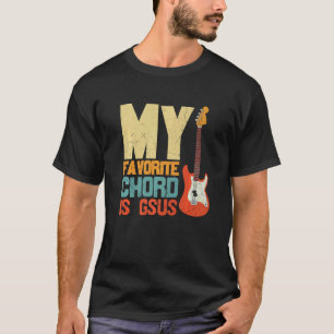 Camiseta Vintage Meu acorde favorito é Gsus Jesus Guitarris