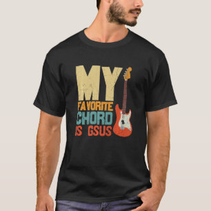 Camiseta Vintage Meu Cordão Favorito É Gsus Jesus Guitarist