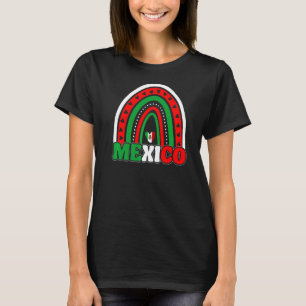 Camiseta Vintage Mexico Flag Heart Rainbow Orgulho Mexicano