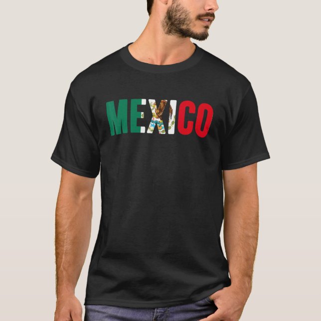 Camiseta Vintage Mexico Mexican Flag Pride (Frente)
