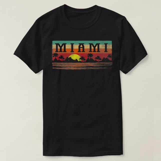 Camiseta Vintage Miami Beach Florida Retro Miami (Frente do Design)