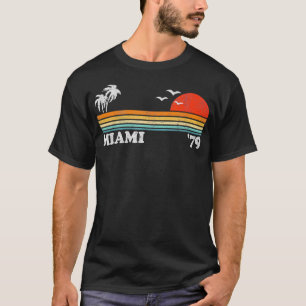 Camiseta Vintage Miami Florida South Beach Retro Sunset Sur